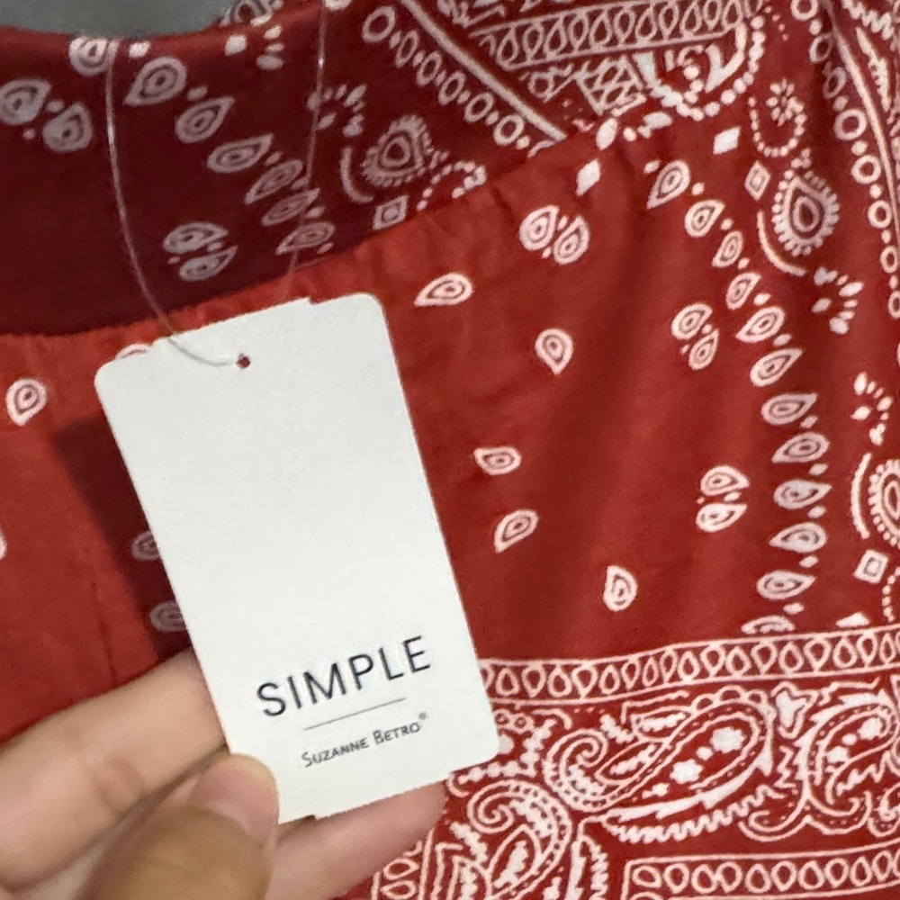 Simple Suzanne Betro 3X Red Bandana Print Pants Comfortable daily active pants - Picture 4 of 11